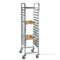 China Stainless Steel Doubel Lines Bakery Tray Rack Trolley Manufactory